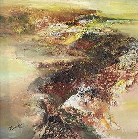 杨兴雅作品3  《高瞻》 100X100cm（2014）武汉红中收藏